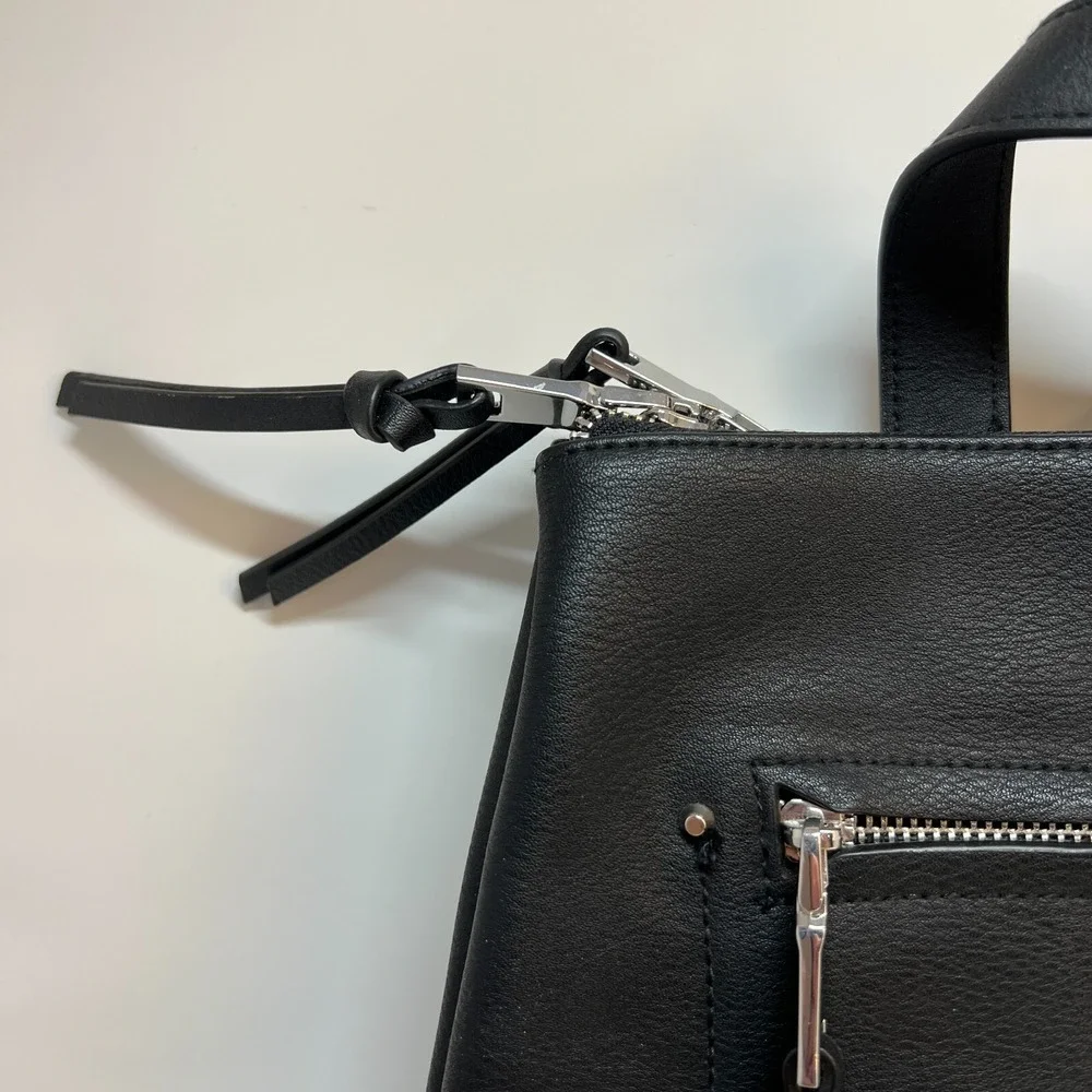 Steve Madden Black Backpack‎ Purse Excellent Condition 14.5